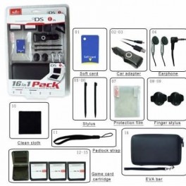 Pack Acess&oacute;rios 16 em 1 Travel Kit Nintendo DSi XL